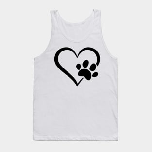 Heart Paw Print Tank Top